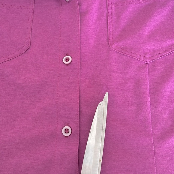 Salomon Advance Skin Active Dry Button Down Outdoor Blouse Pink/Fushia Size M - Picture 9 of 11